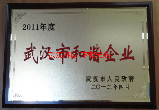 2011年度武漢市和諧企業(yè)